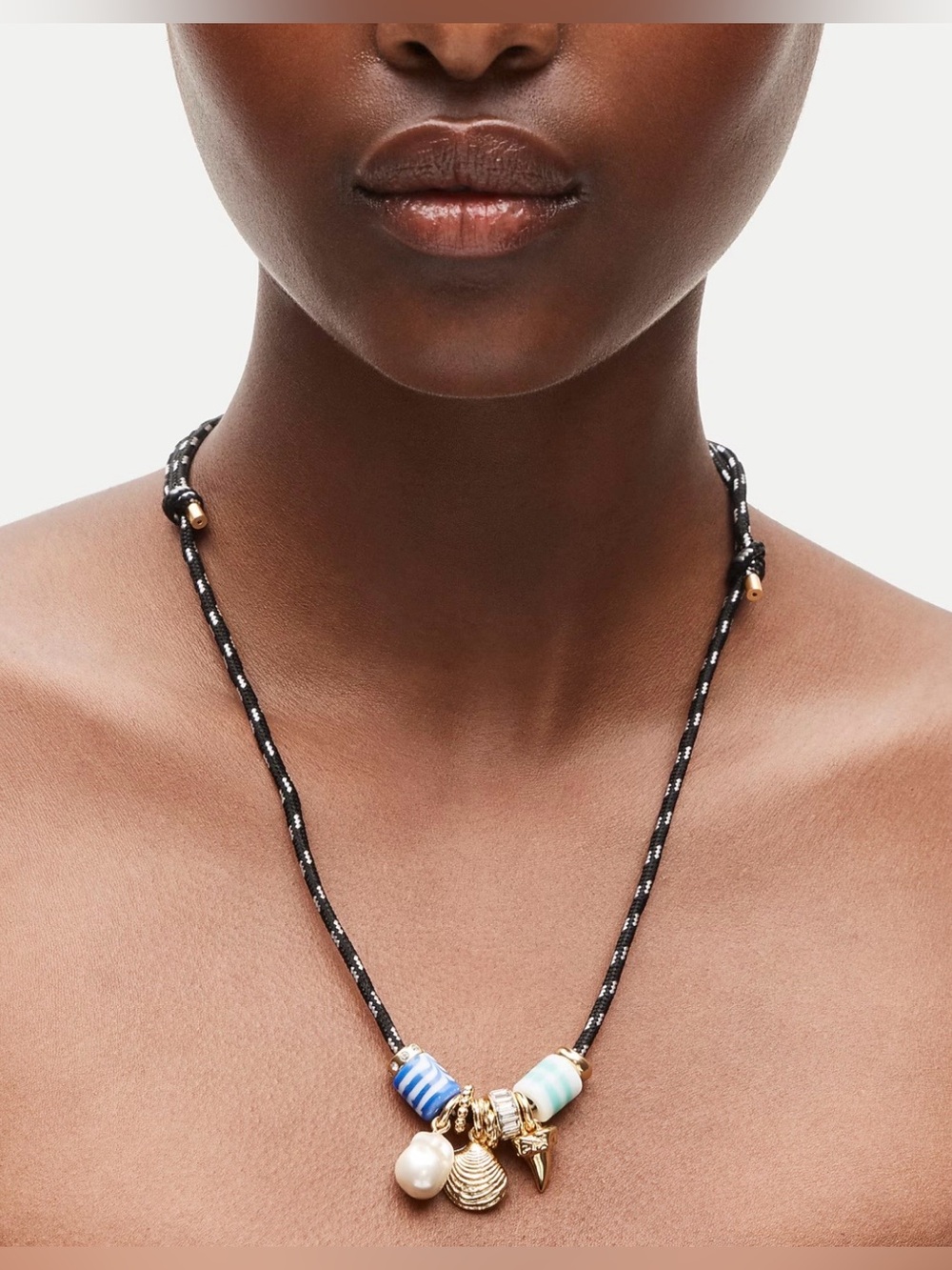 NIB J. Crew Black Cord Necklace